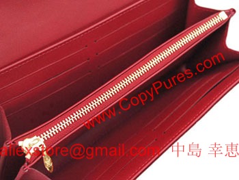 ルイヴィトンコピー　財布　　ヴィトン　LV　ヴェルニ　ファスナー長札　チェーン付き　長財布　ヴェルニ　ポルトフォイユサラ　チェーン　ポムダムール　M90091